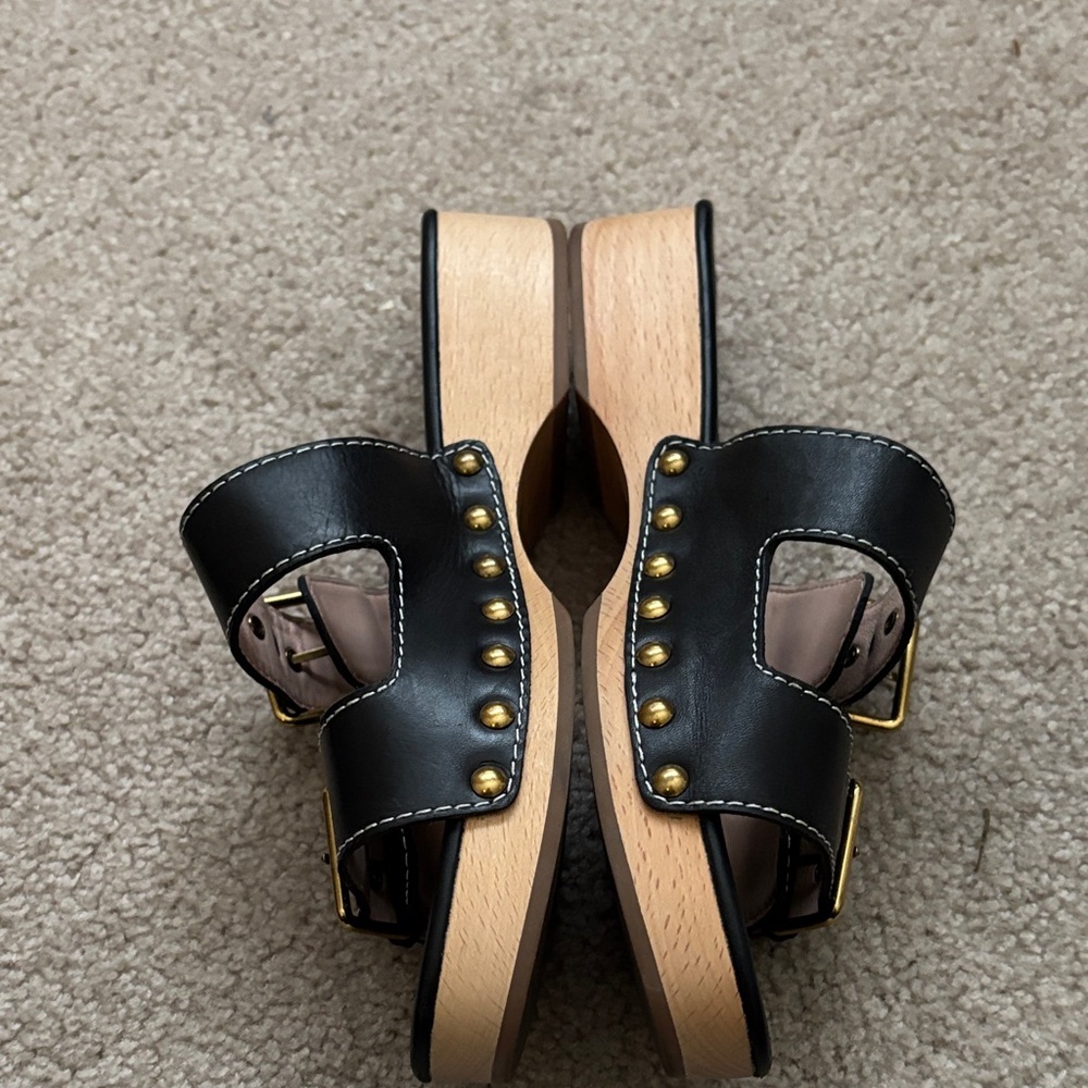 J.Crew Women’s Leather clog Sandals size 7.5 - Picture 4 of 8